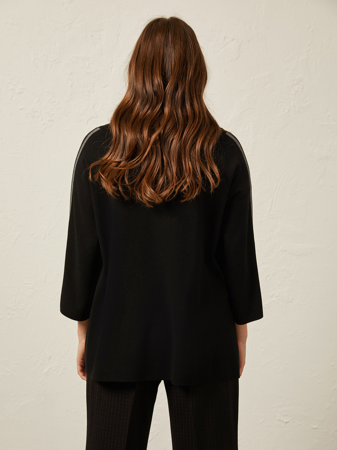 Elenamiro: Sweater com bordas ao longo das mangas_2