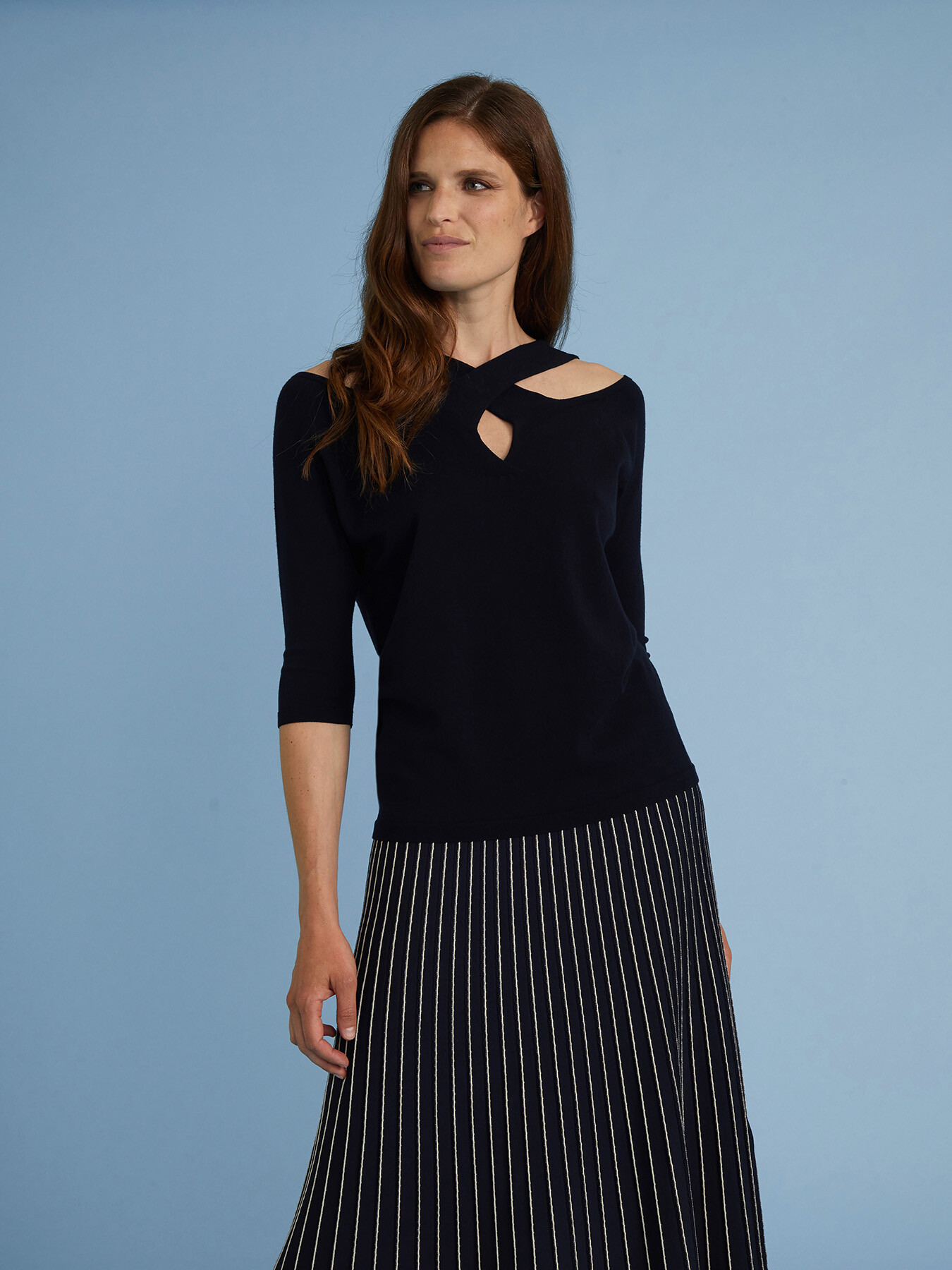 STRETCH VISCOSE SWEATER image number 2