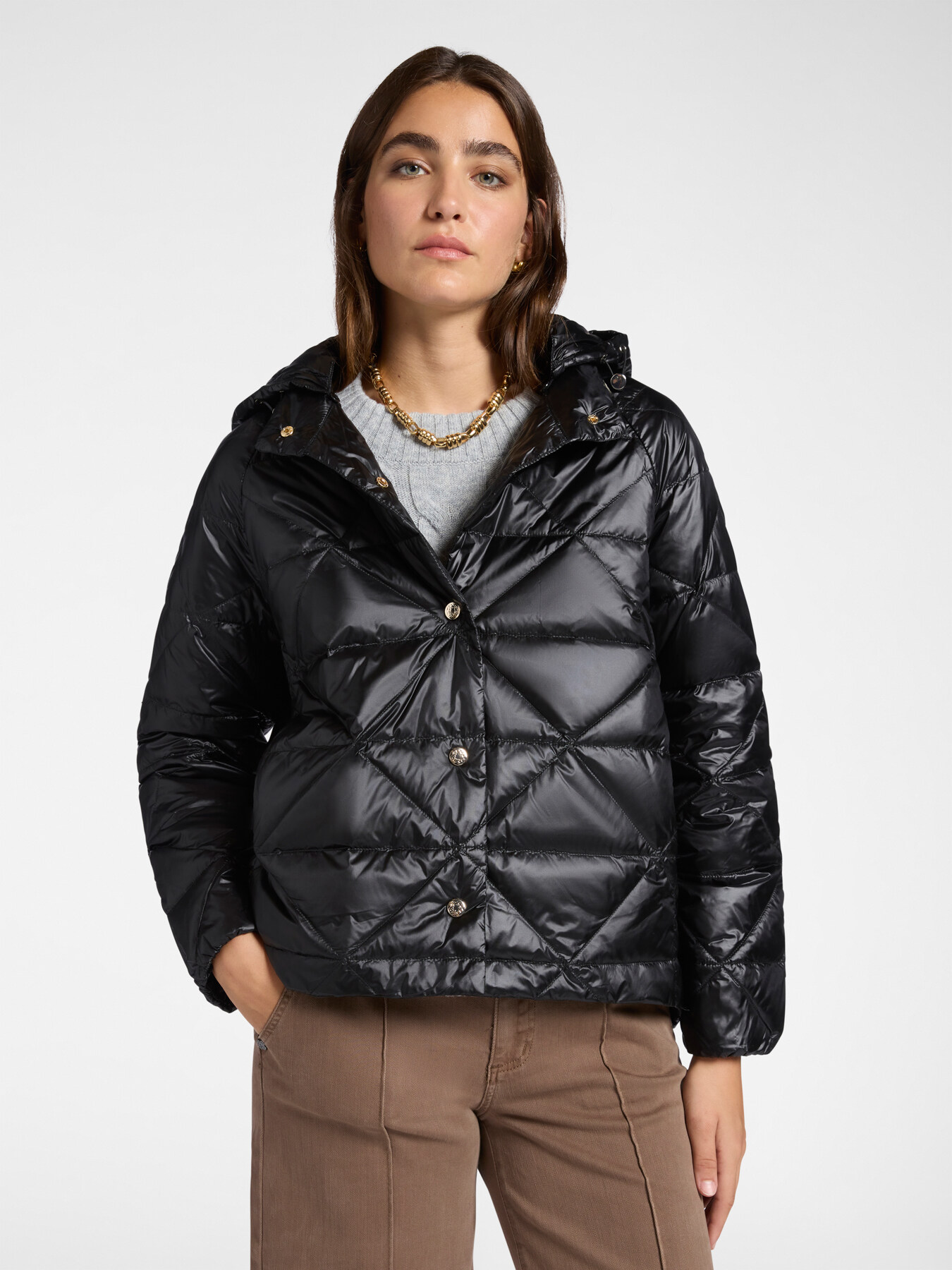 Lightweight quilted down jacket image number 0