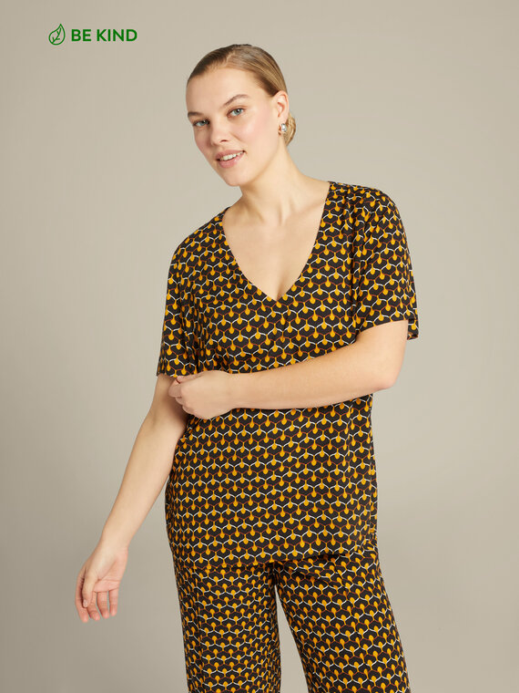Bedruckte Bluse aus ECOVERO™-Viskose