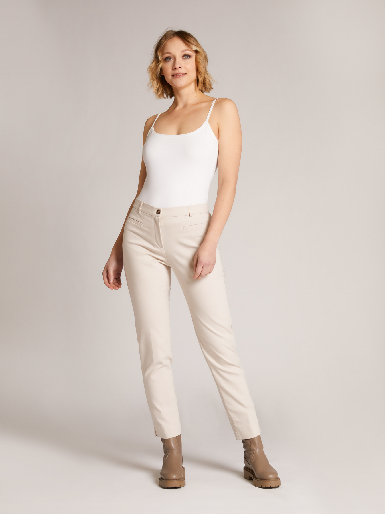 PANTAL&Oacute;N PITILLO B&Aacute;SICO DE DOBLE COMPACTO EL&Aacute;STICO image number 2