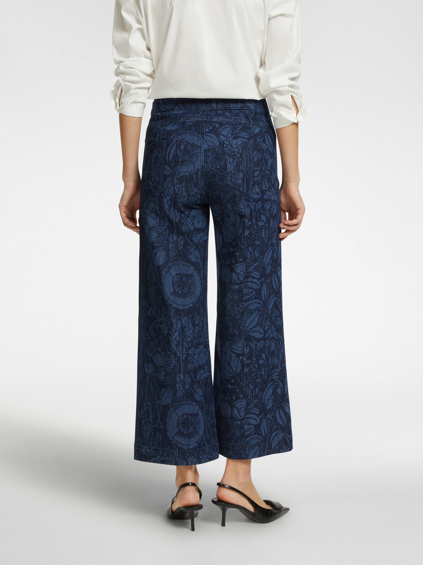 Jean "cropped" imprim&eacute; image number 1