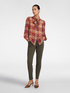 Slim-fit cotton blend drill trousers image number 0
