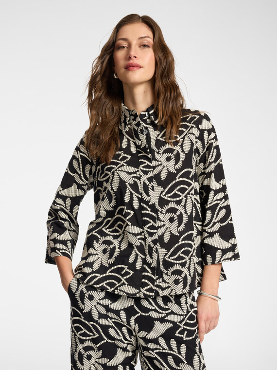 Camicia in cotone ricamato