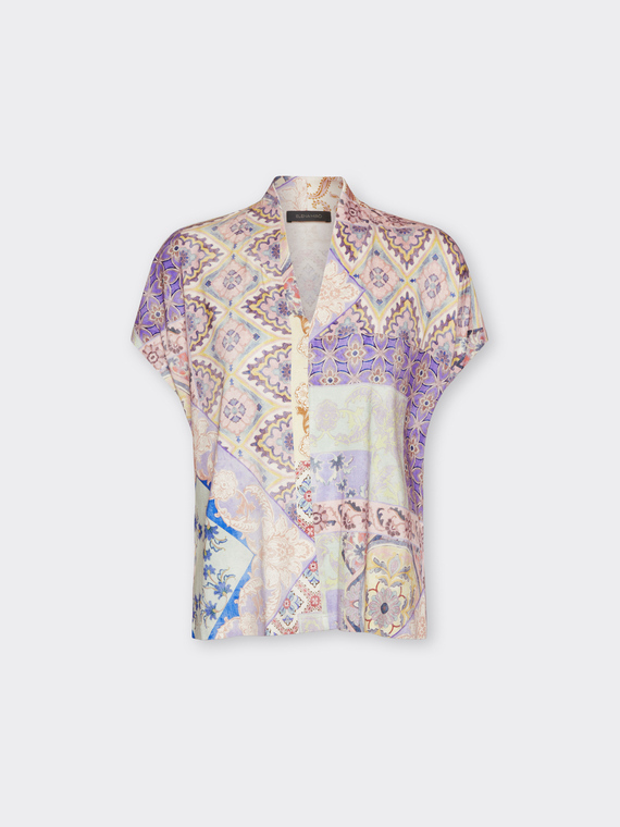 Bedrucktes T-Shirt aus Viskose