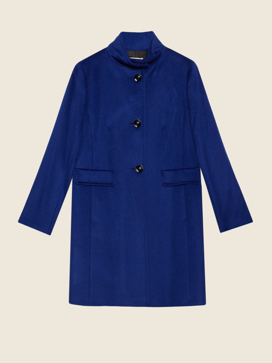 Elenamiro&nbsp;: Manteau en pure laine Bleu_1