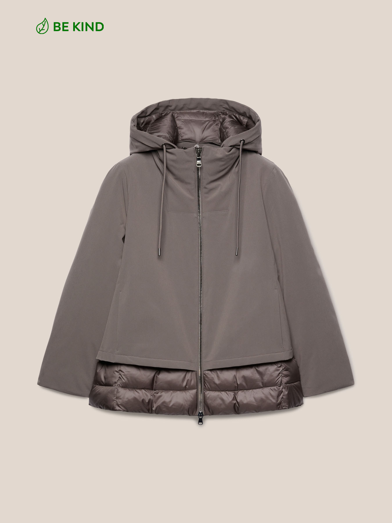 Short technical nylon down jacket image number 4