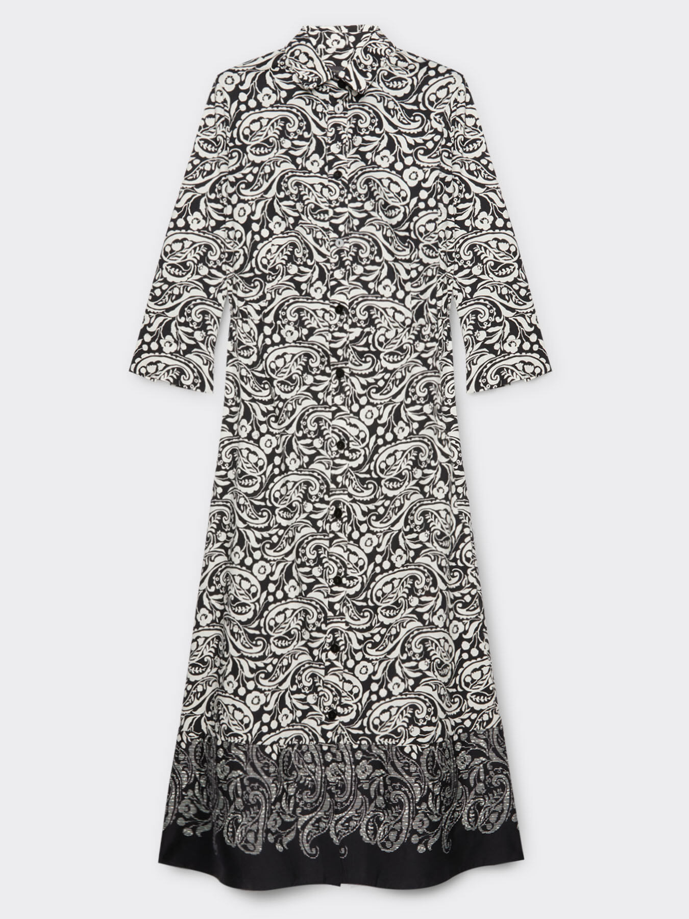 Bedrucktes langes Hemdblusenkleid image number 4