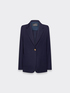 Viscose blend single-breasted blazer image number 4