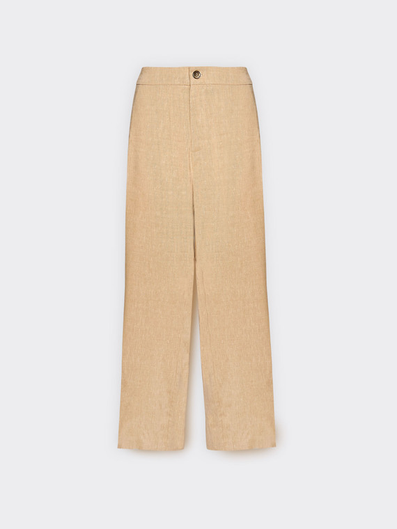 Pantalones chinos de mezcla de lino