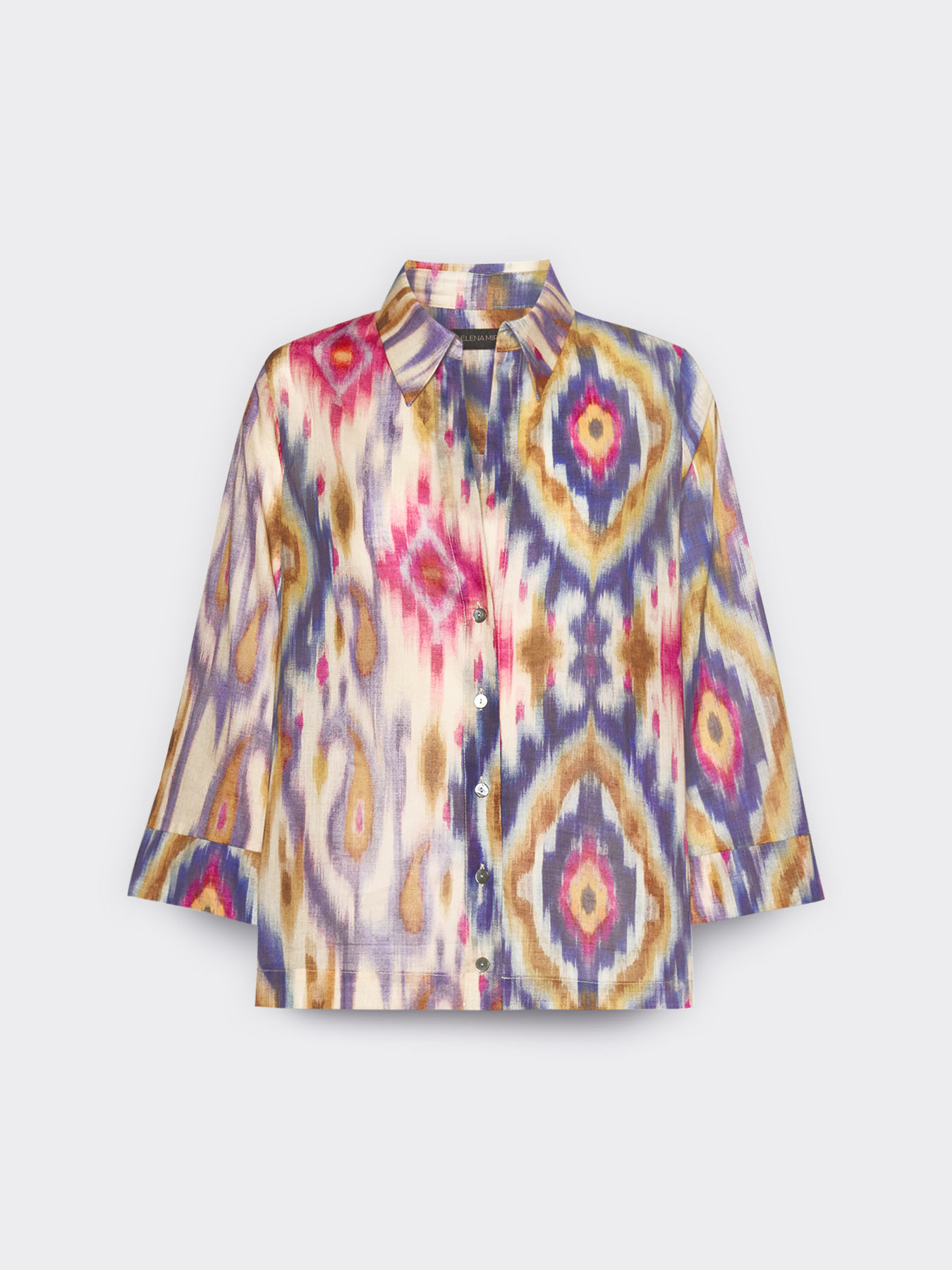 Printed cotton muslin shirt image number 4