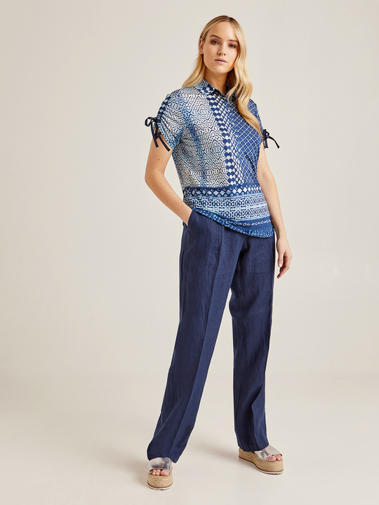 Elenamiro: T-shirt in due stampe Azul_1