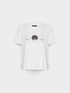 T-shirt in cotone stampata con perle image number 4