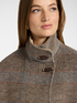 Cappotto misto lana check asimmetrico image number 3