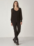 SWEATER WITH JACQUARD SLEEVES image number 0