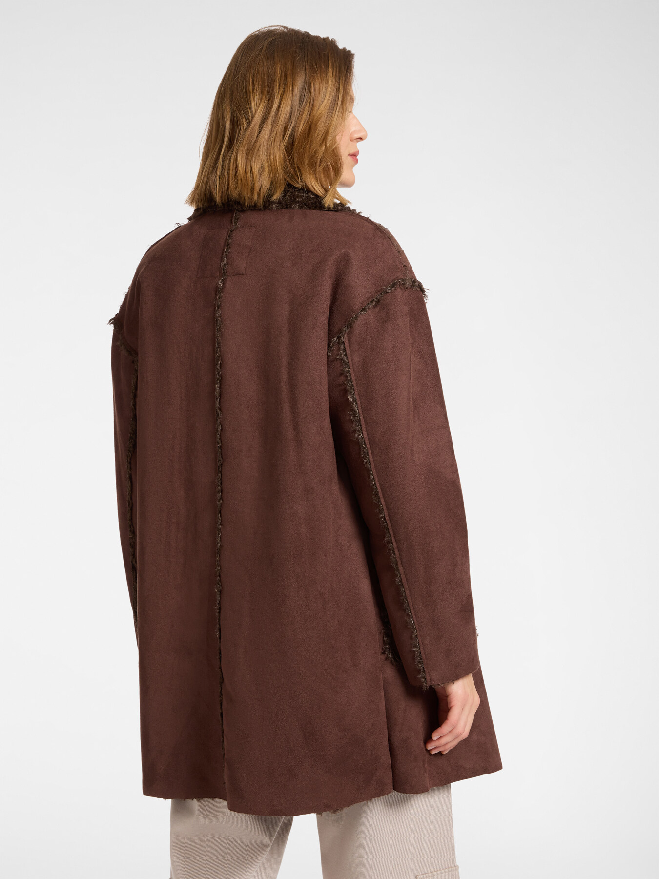 Cappotto in tessuto morbido con tasche image number 1