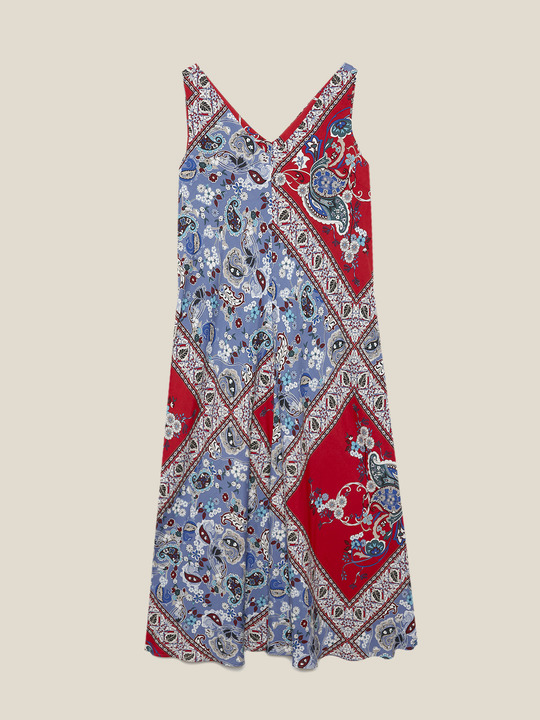 Elenamiro: Vestido comprido estampado Vermelho_1