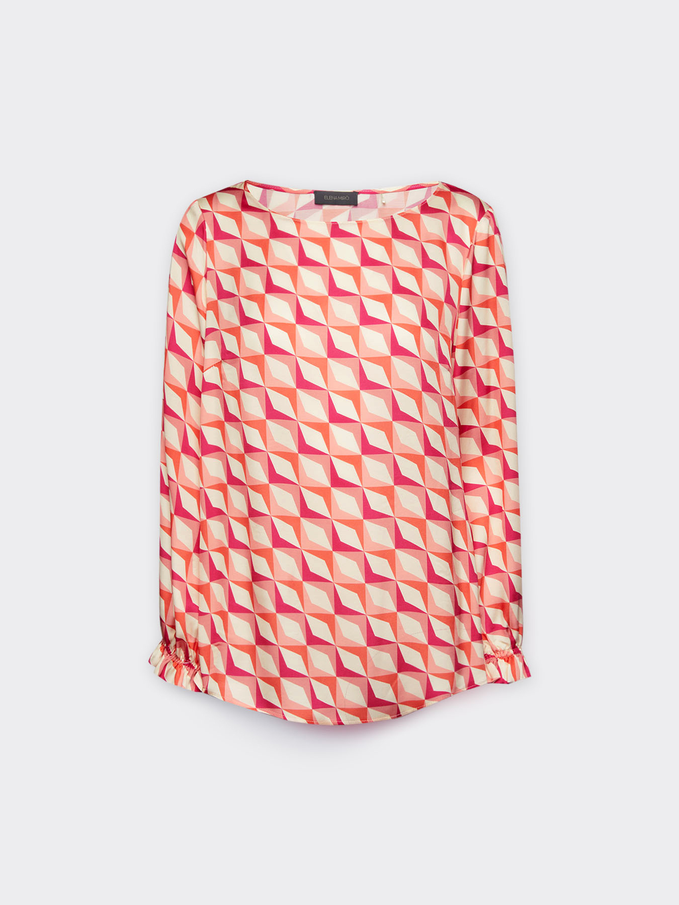 Blouse with geometric print image number 4