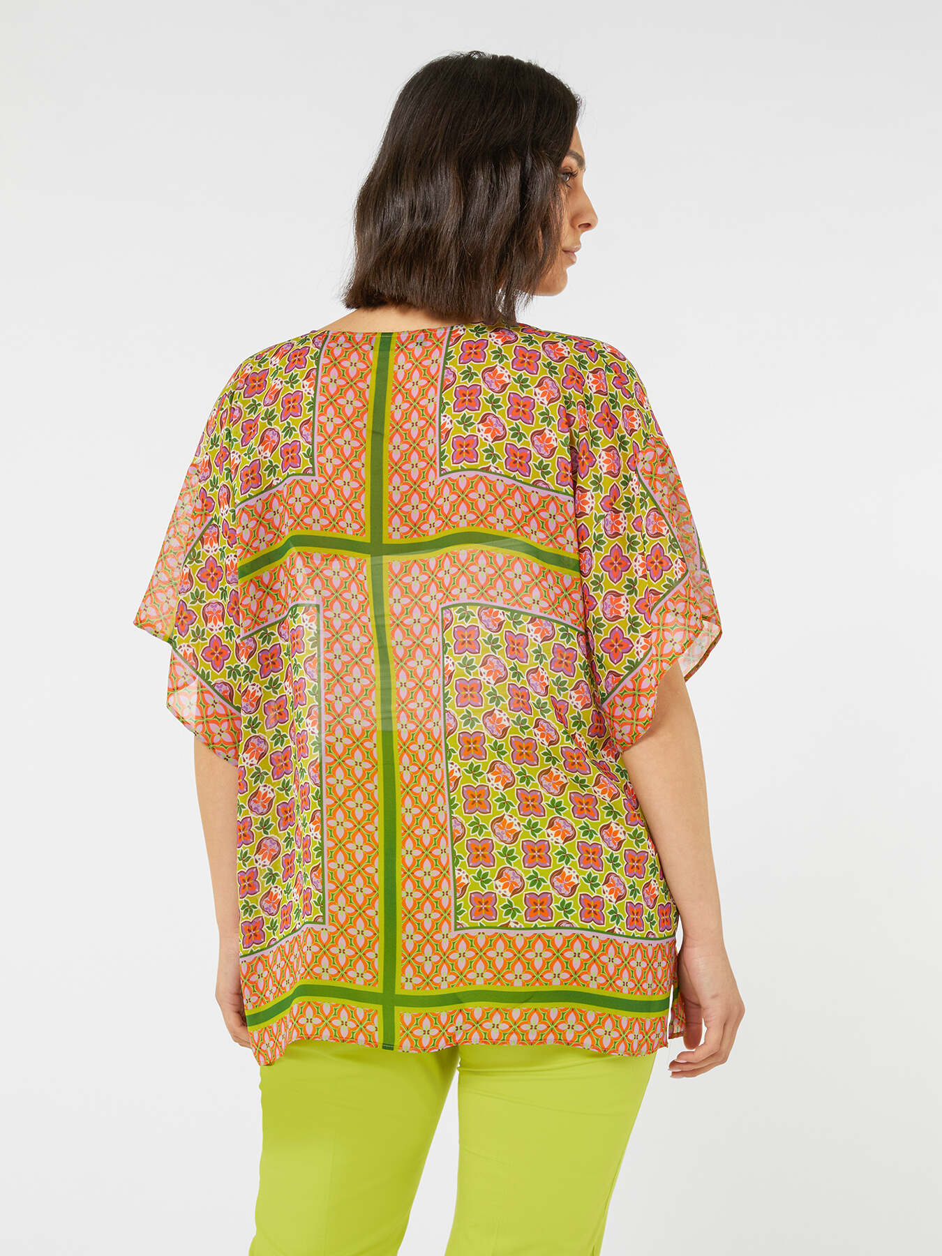 Blouse large &agrave; imprim&eacute; ethnique image number 1