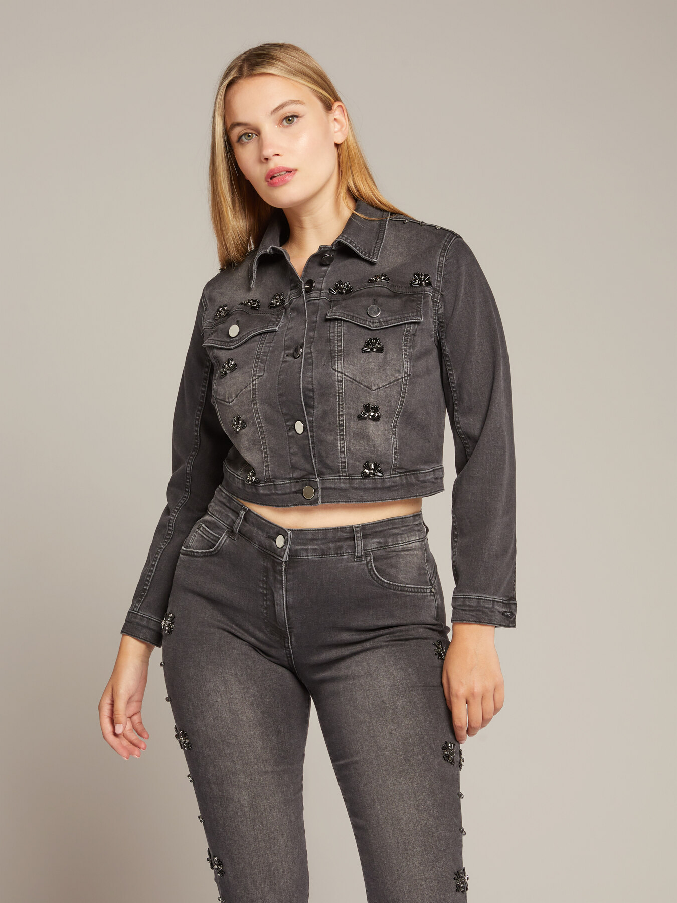 Bestickte Blouson-Jacke image number 4