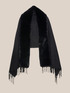 Scarf with faux fur trim image number 1