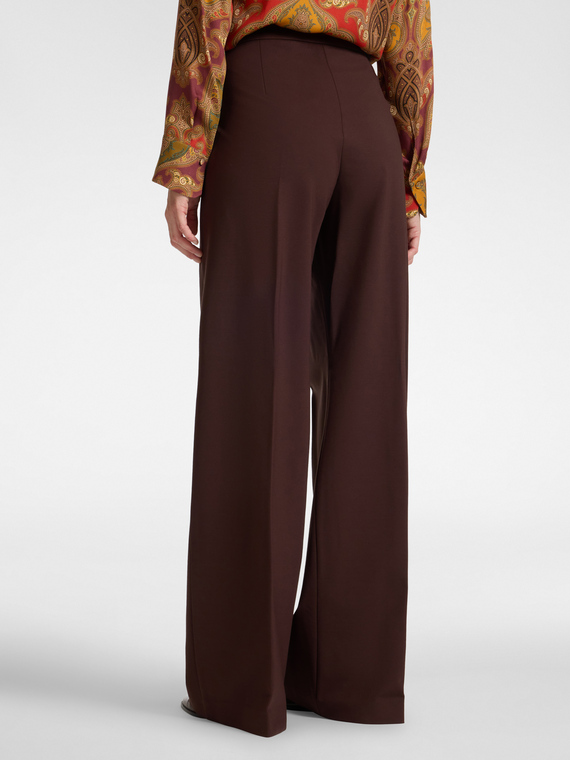 Pantalon droit en m&eacute;lange viscose
