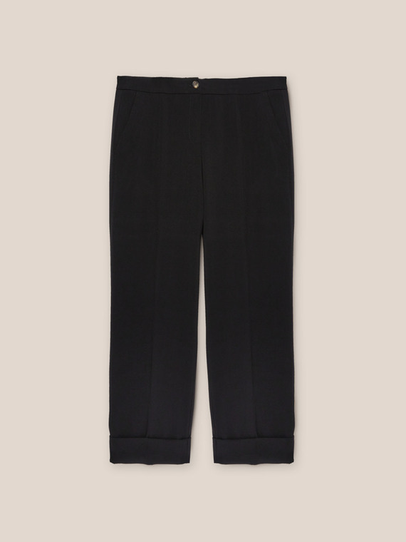 Grisaille trousers with turn-up
