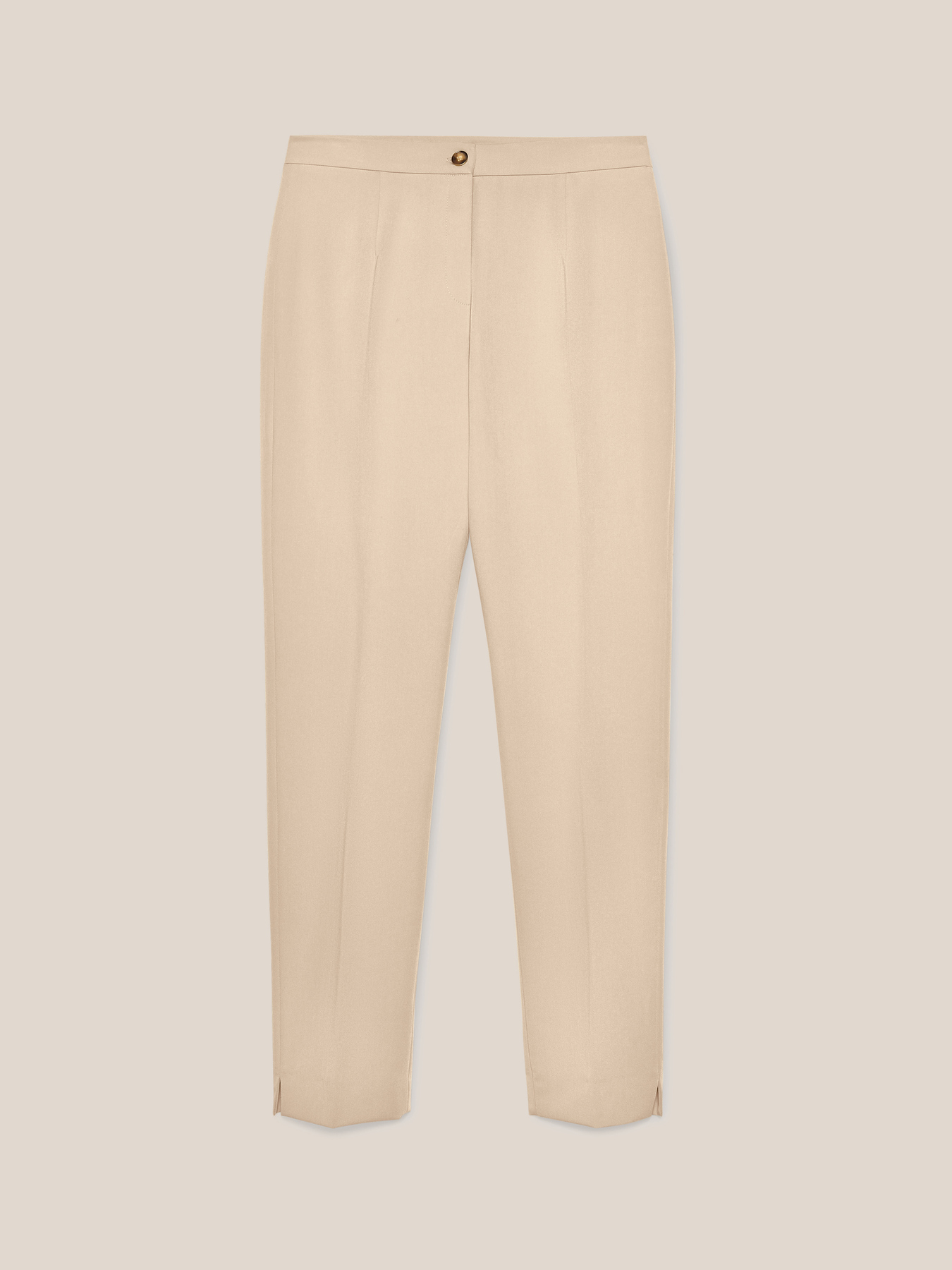 Pantaloni dritti basic in twill bi-stretch image number 4