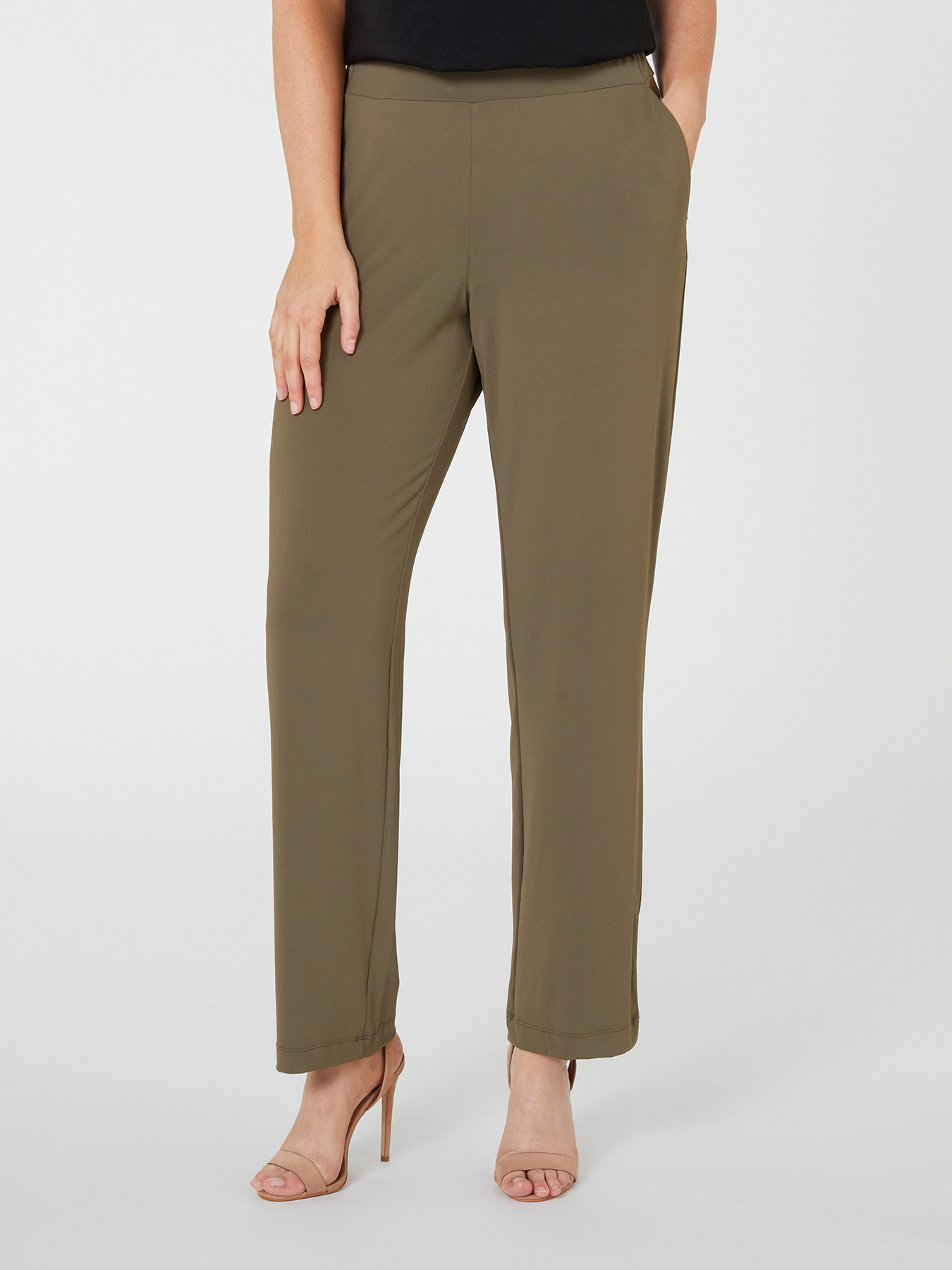 Straight-leg jersey trousers image number 2