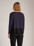 PURE COMBED WOOL COLOUR BLOCK BOAT NECK SWEATER image number 1