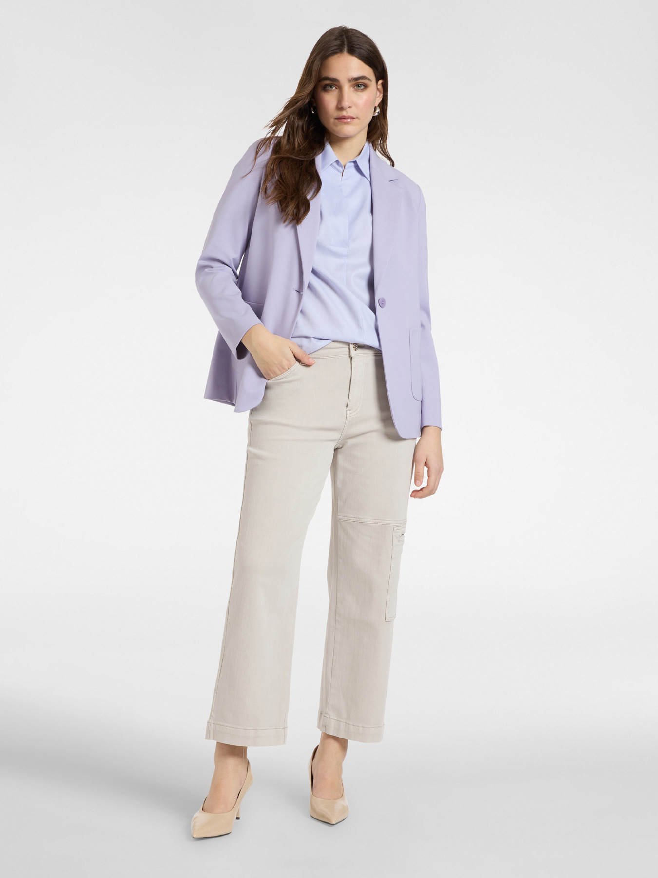 Single-breasted blazer in Milano stitch image number 3