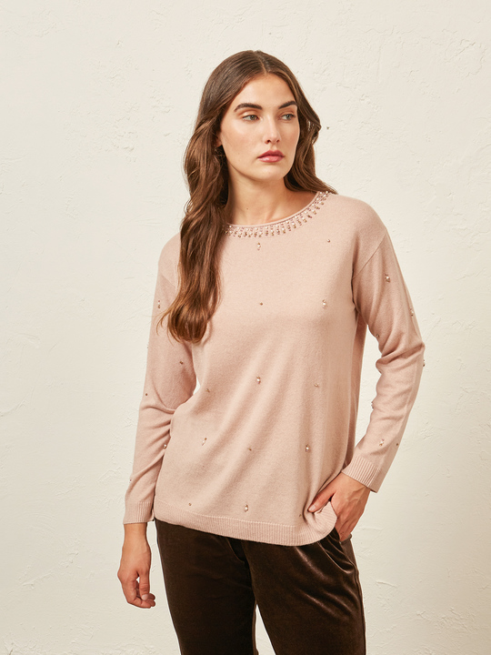 Elenamiro&nbsp;: Chandail brod&eacute; Rose_1