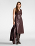 A-Linien-Kleid aus beschichtetem Stoff image number 2