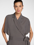 Robe chemise en m&eacute;lange modal ray&eacute; image number 3