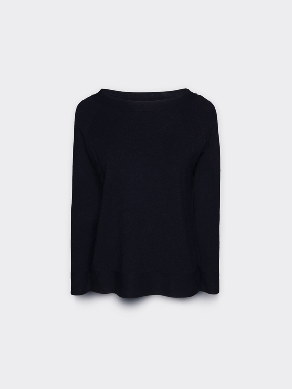 Basic-Pullover mit U-Boot-Ausschnitt