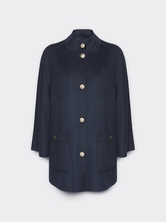 Short double-fabric coat