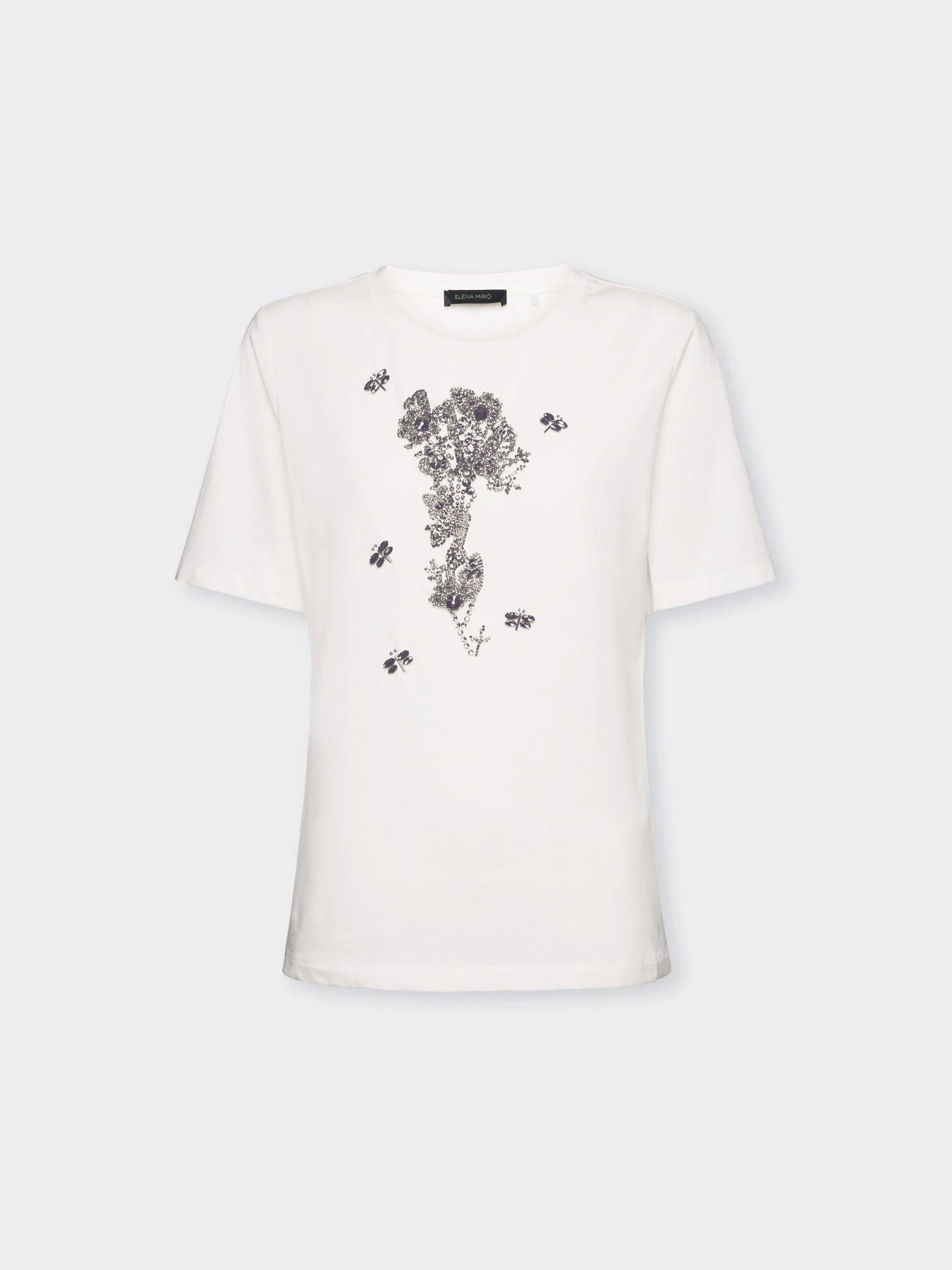 T-shirt con ricamo floreale image number 4