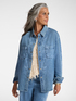 Floral denim shirt image number 0