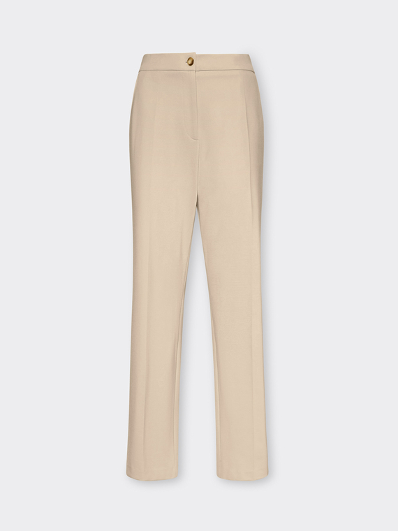 Pantalon droit en m&eacute;lange viscose