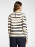 T-shirt rigata con ricamo floreale image number 1