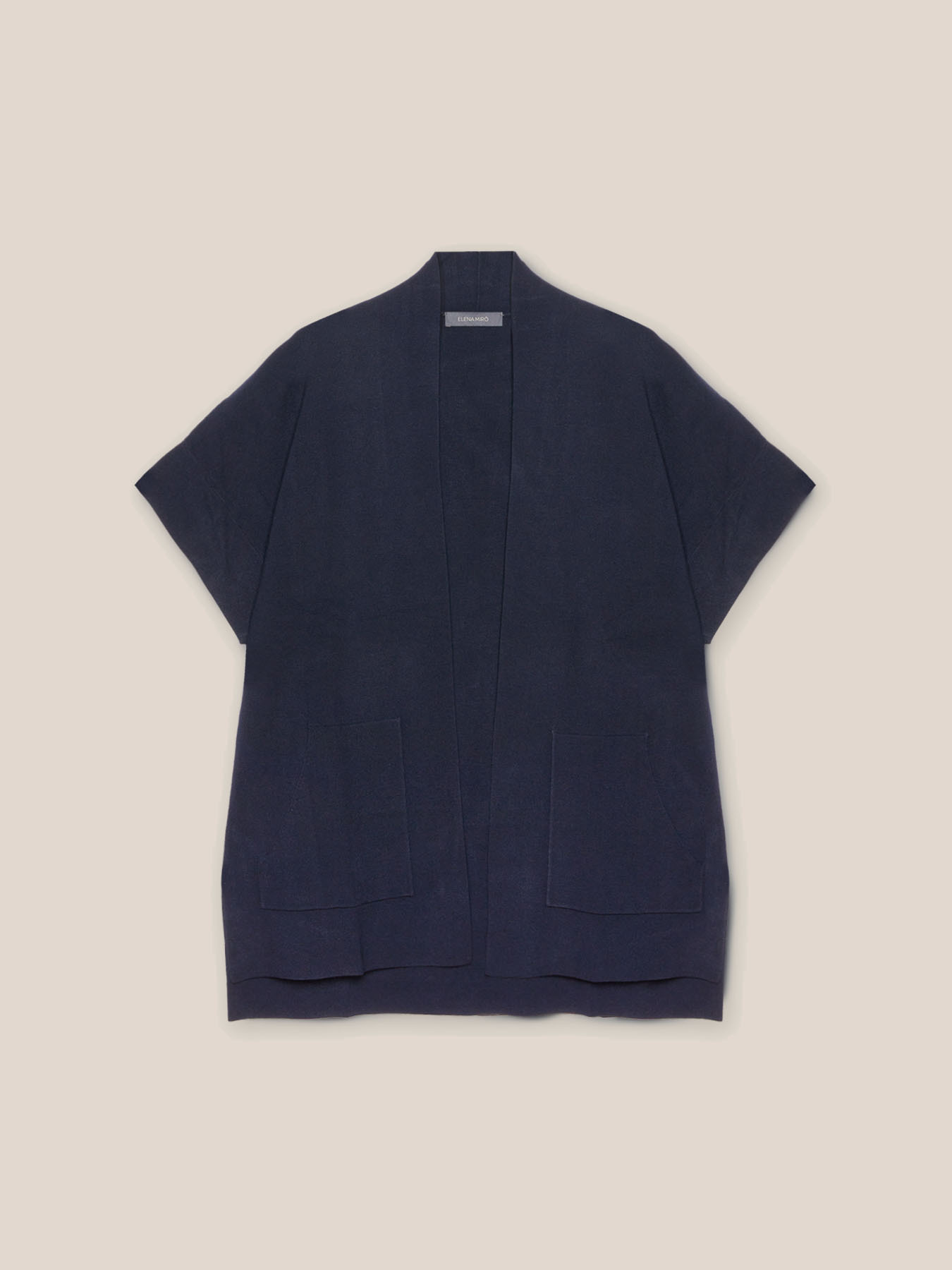 Long gilet en maille compacte en viscose responsable image number 4