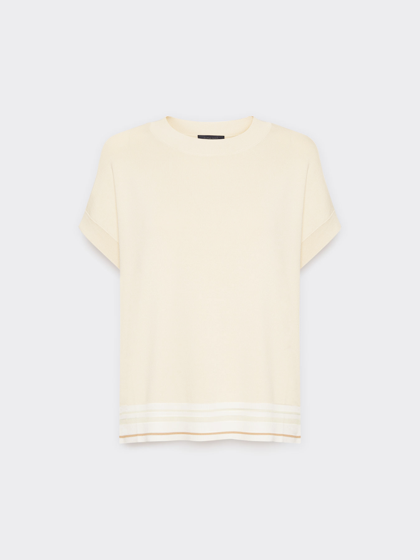 Maglia maniche corte con bordo a righe image number 4