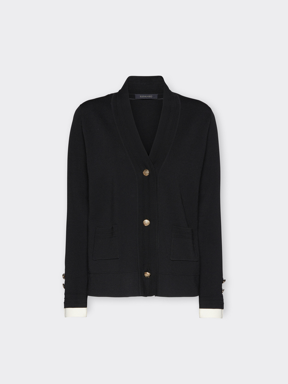 Cardigan en viscose m&eacute;lang&eacute;e