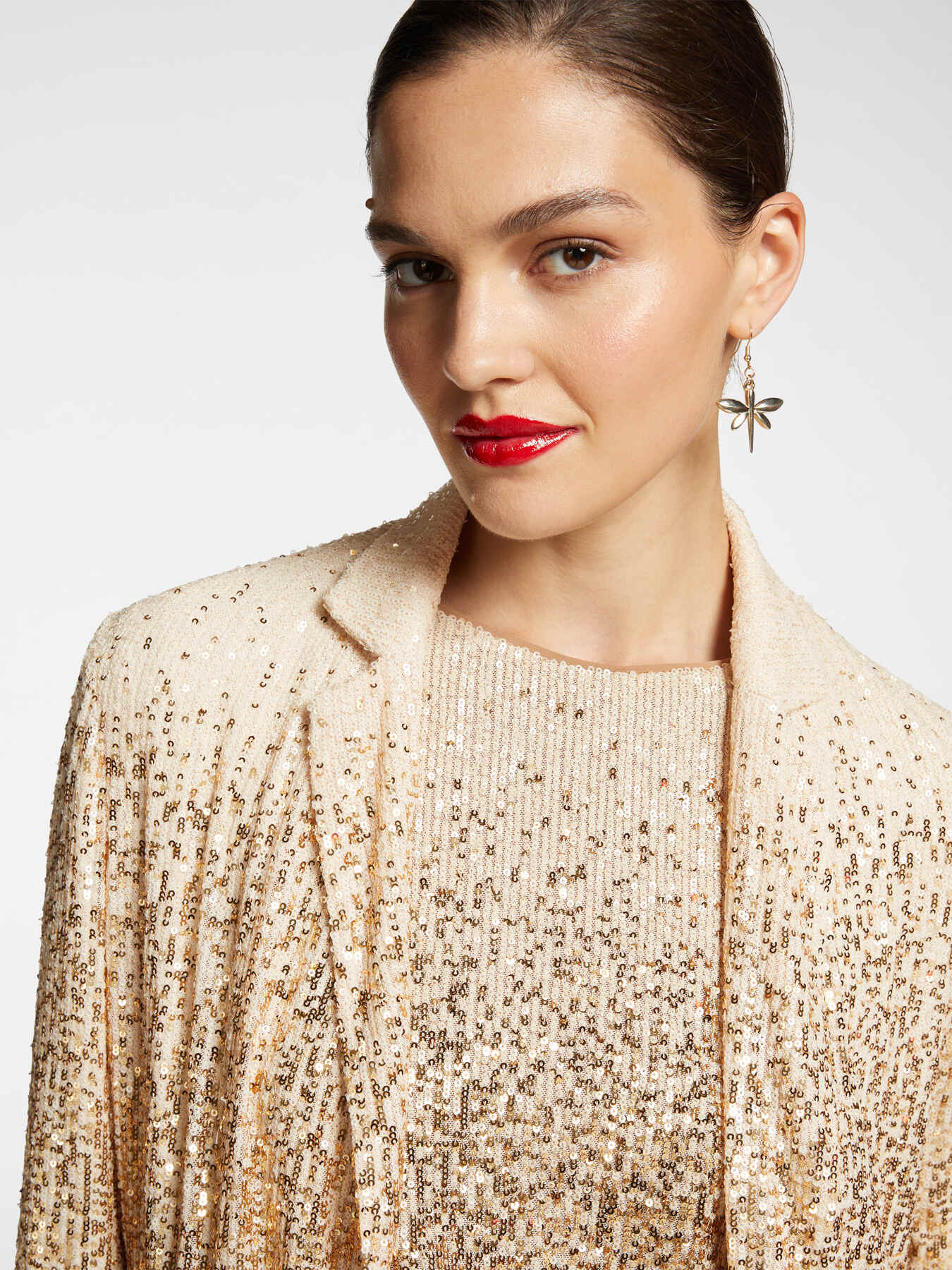 Full sequined blazer image number 3