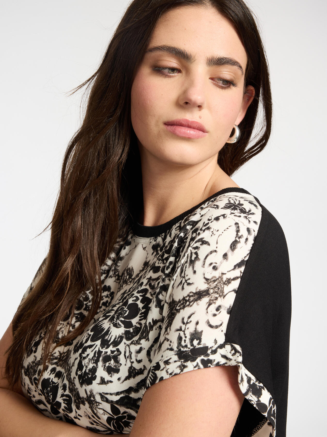 Printed viscose t-shirt image number 3