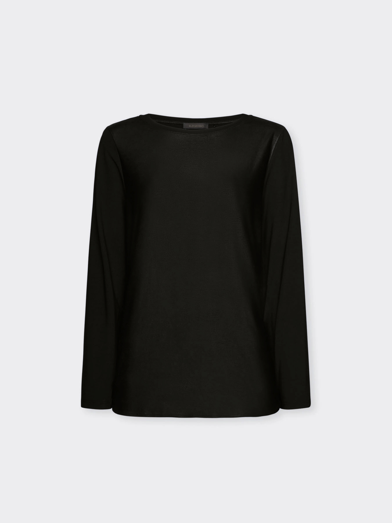 T-shirt coupe d&eacute;contract&eacute;e en deux tissus image number 4