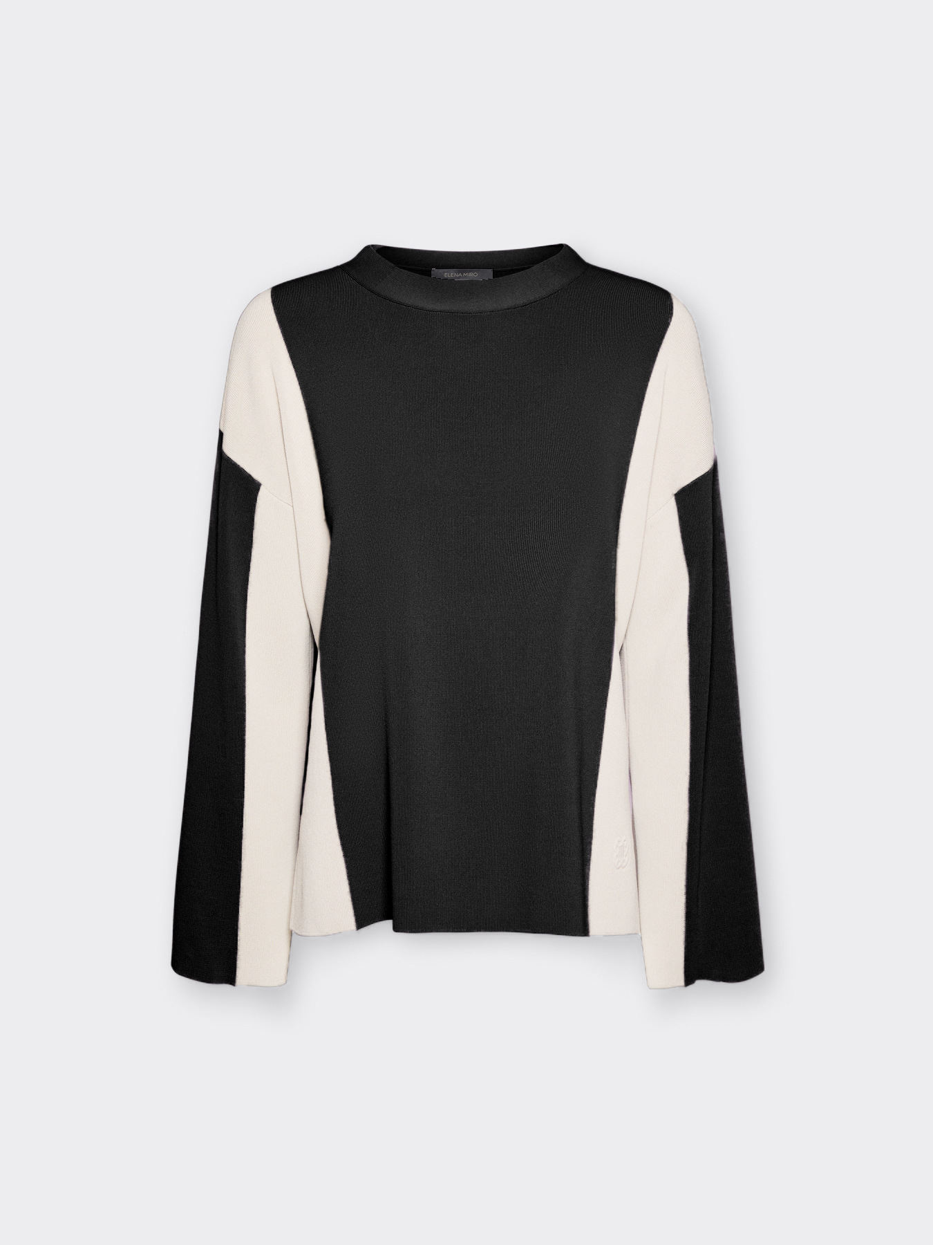 Color-Block-Pullover aus Viskosemischung image number 4