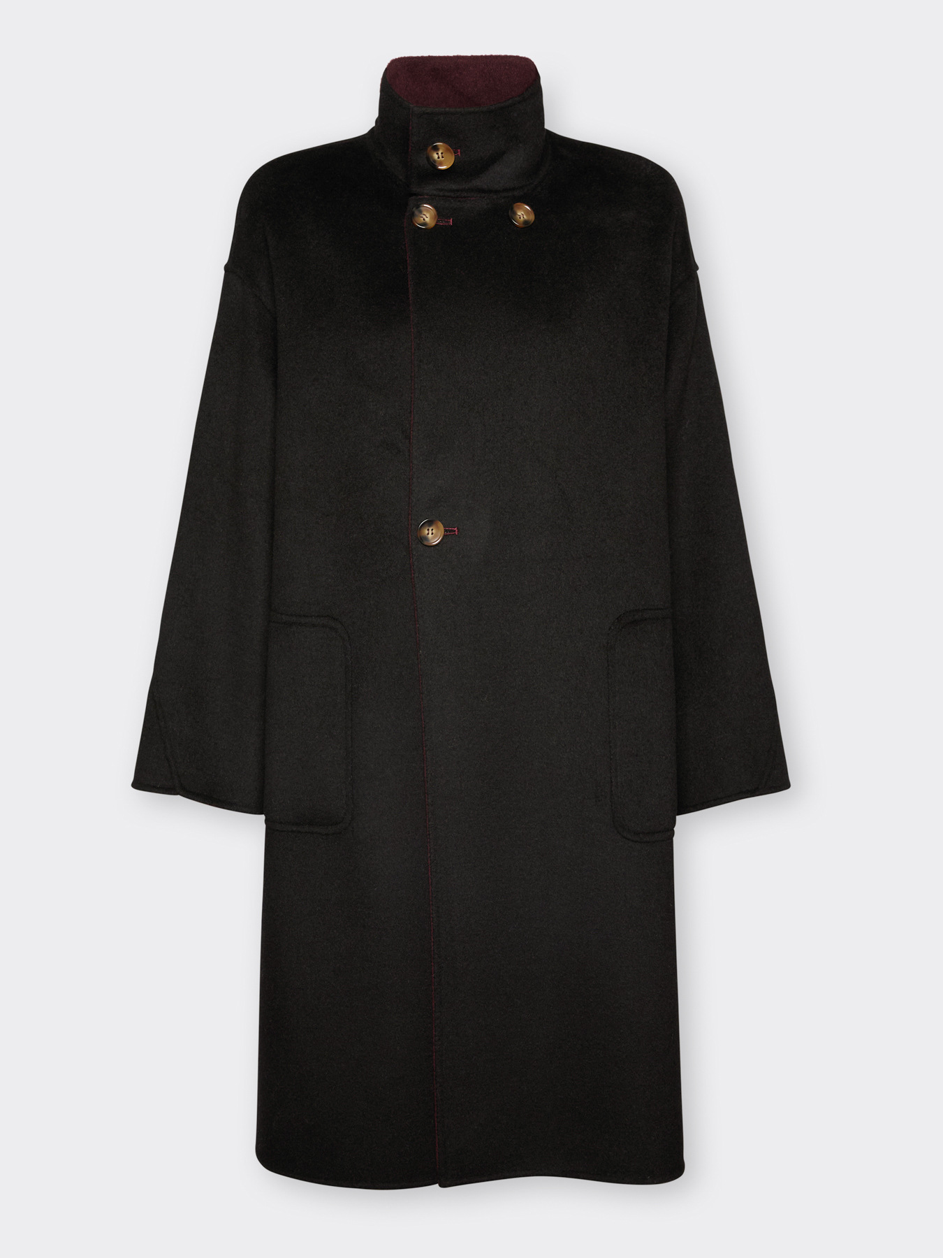 Manteau en double de laine m&eacute;lang&eacute;e image number 6