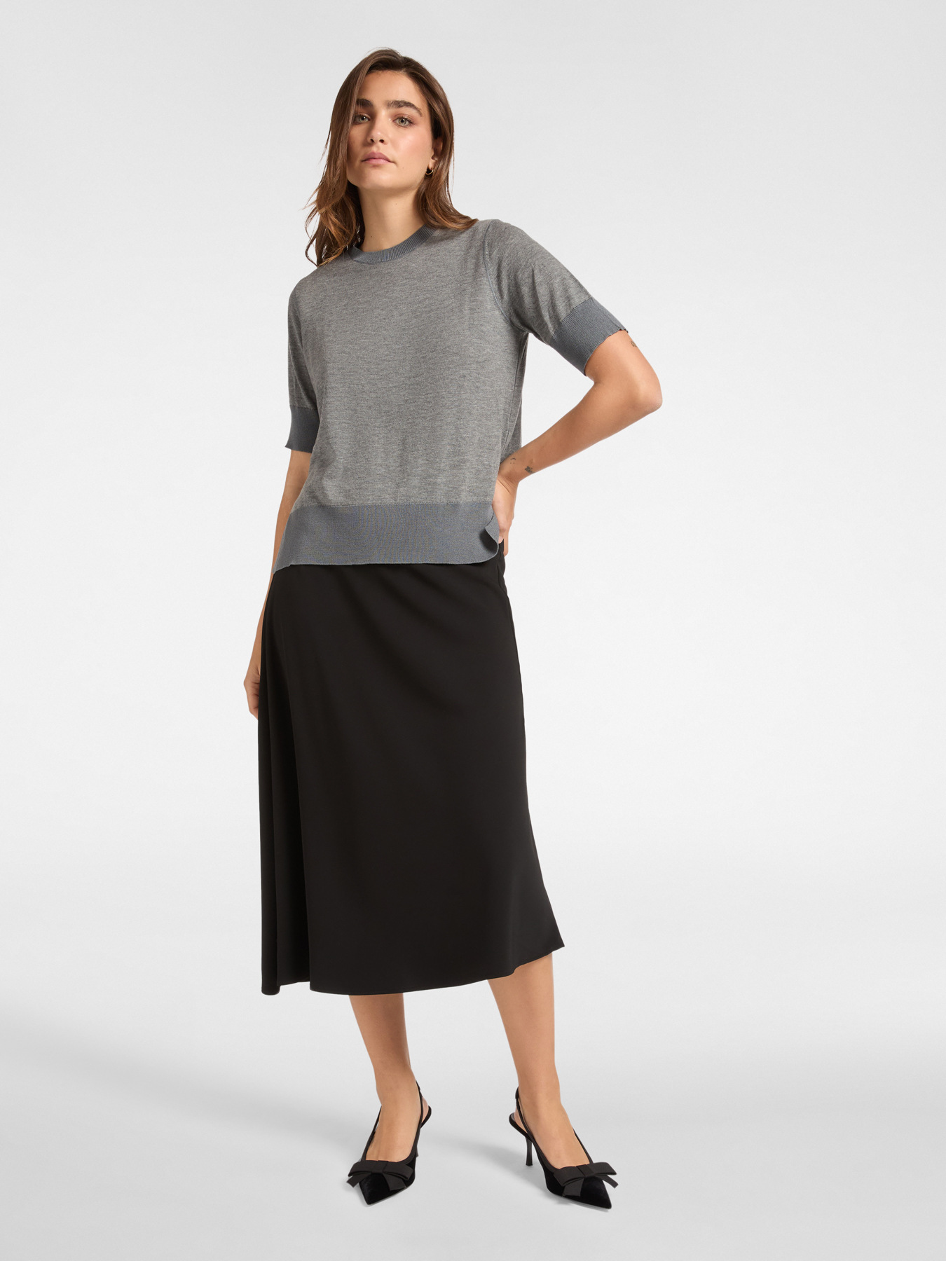 Maglia maniche corte in lana image number 3