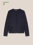ECOVERO™ viscose crew-neck cardigan with pockets image number 3